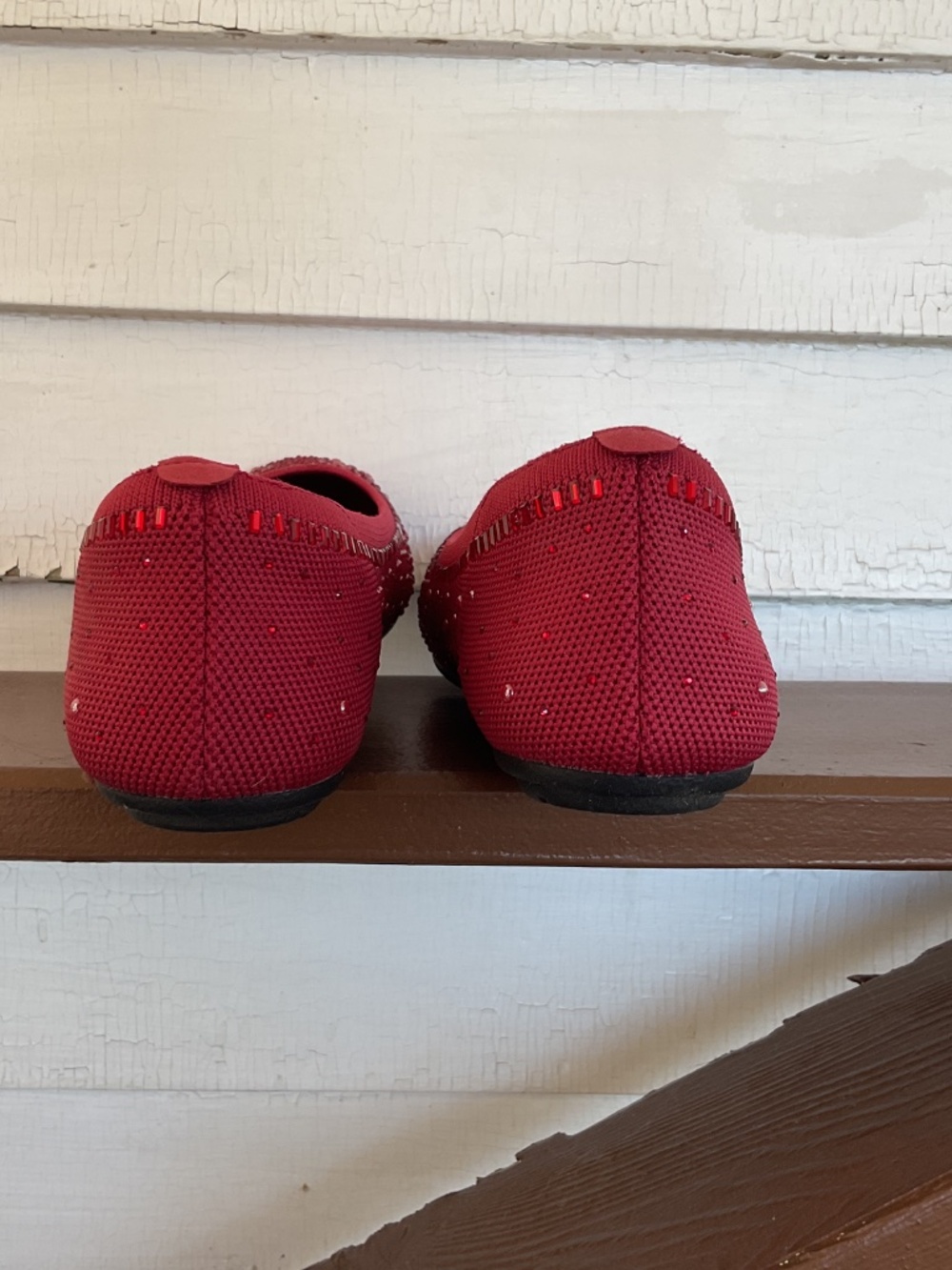 Skechers Cleo 2.0 Mesmerizing Nights Red Ballet Flats Size 7 - Picture 7 of 10